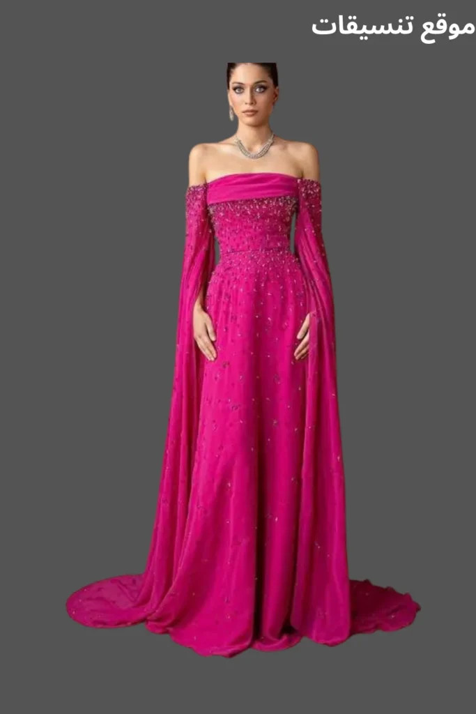 فستان فوشي طويل اجمل 9 موقع تنسيقات